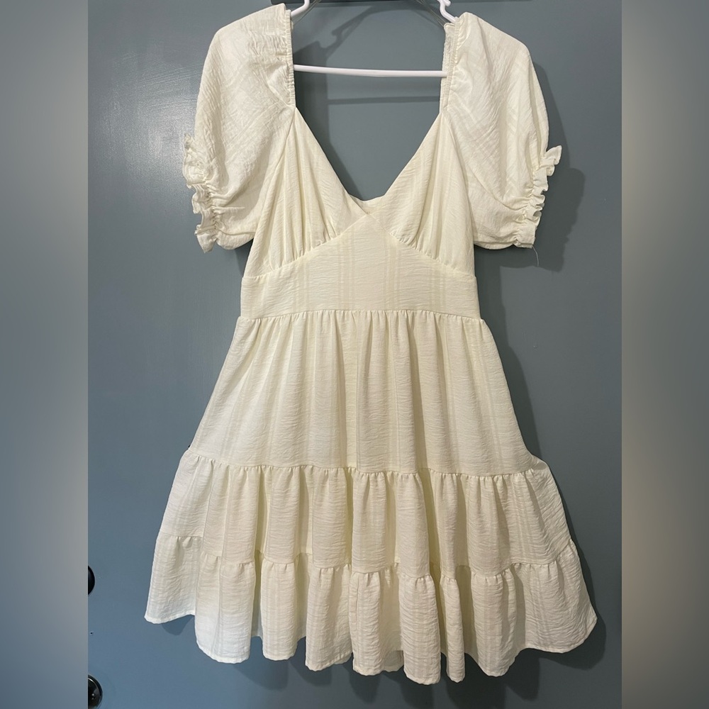 ALTER’D STATE TIERED DRESS OFF WHITE